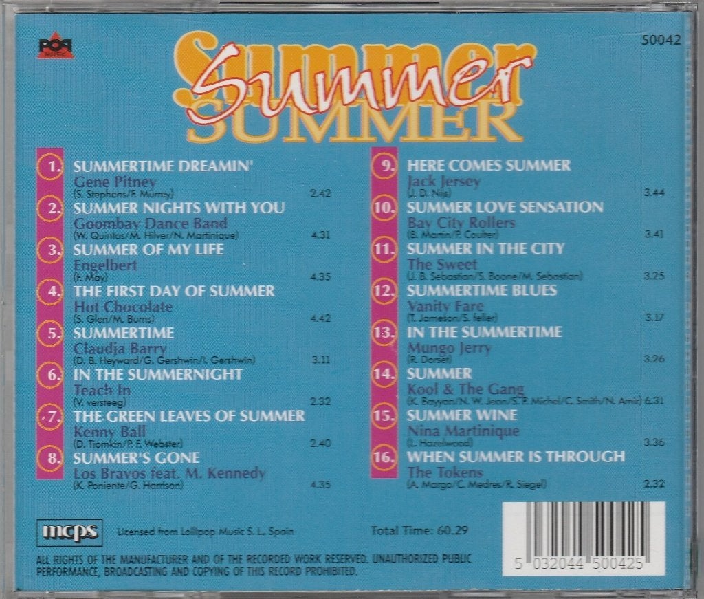 Cd 358 - summer, summer, summer. Zo goed als nieuwe cd met 1, Ophalen of Verzenden, Zo goed als nieuw, Nederlandstalig