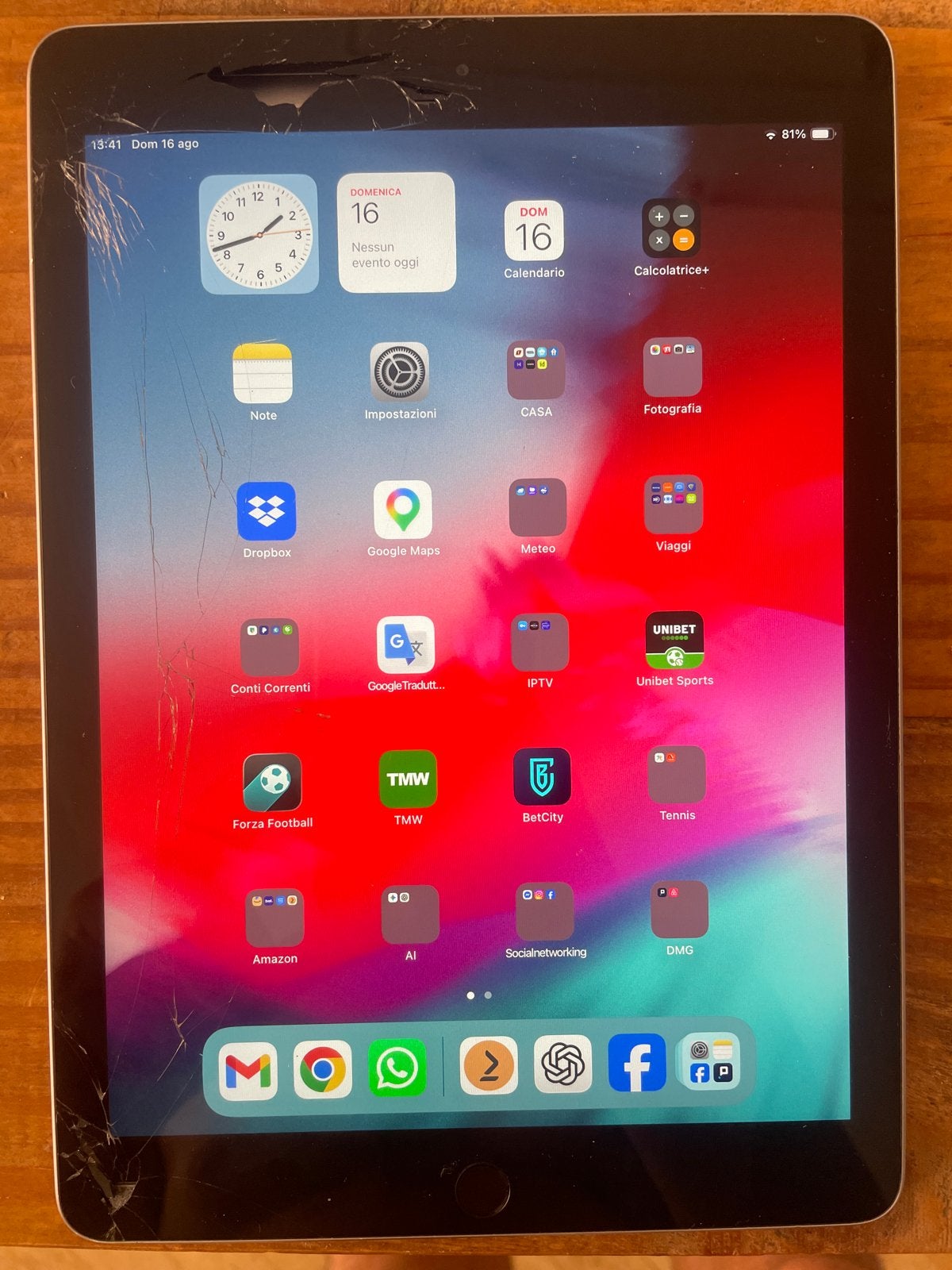 Apple iPad (6e generatie) 32GB Wi-Fi - Gebarsten scherm, Computers en Software, Apple iPads, 10 inch, 32 GB, Apple iPad, Ophalen of Verzenden