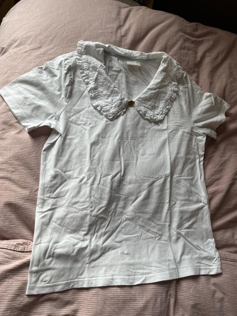 Wit t-shirt, Maat 38/40 (M), Wit, Ophalen of Verzenden, Zo goed als nieuw