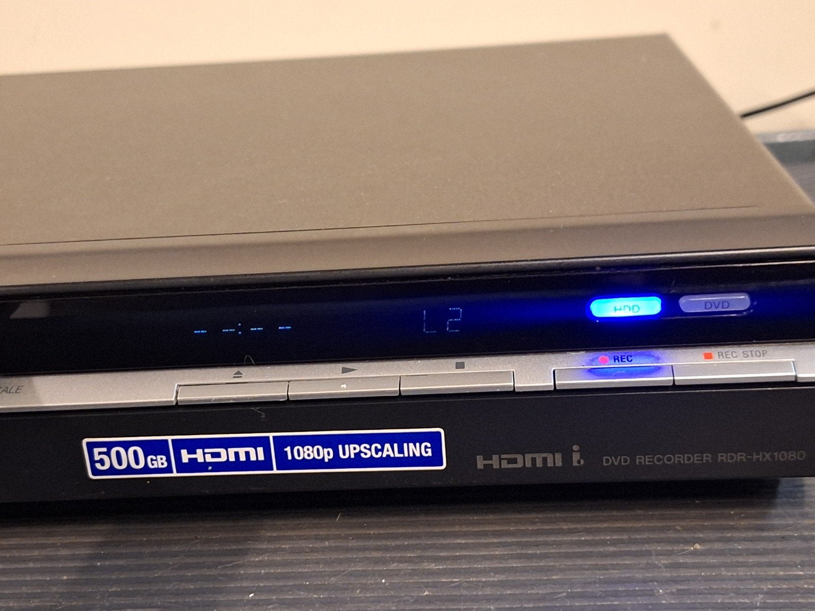 Sony RDR-HX1080 DVD Recorder met 500GB HDD en HDMI, Gebruikt, Met harddisk, Dvd-recorder, Ophalen of Verzenden