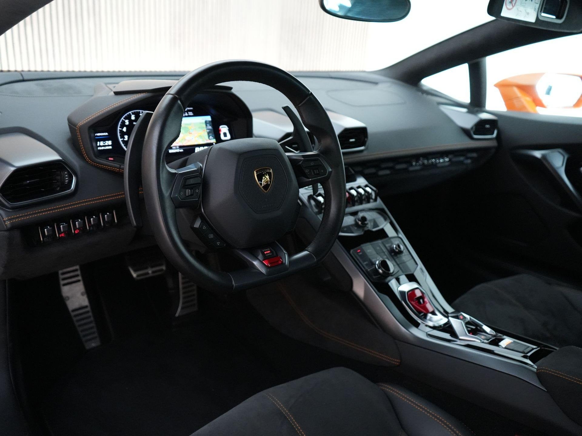Lamborghini Huracán LP610-4 5.2 610pk V10 |Arancio Borealis, Auto's, Automaat, Stof, 1507 kg, Bedrijf