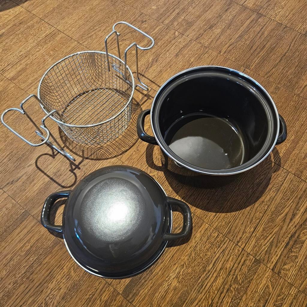 Mini Frituurpan - Inductie Geschikt - Ø 16 cm, Witgoed en Apparatuur, Frituurpannen, 1 tot 2 liter, Ophalen of Verzenden, Gebruikt