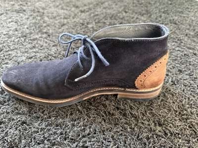 Jenszen veter herenschoen blauw suede en bruin leer mt 42., Blauw, Nieuw, Ophalen of Verzenden, Jenszen