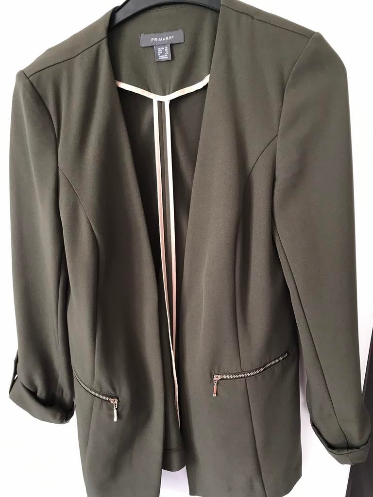 Legergroene blazer, Ophalen of Verzenden, Zo goed als nieuw, Maat 38/40 (M), Groen
