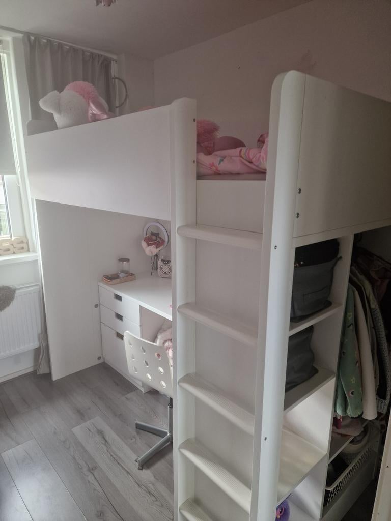 Hoogslaper met los bureau - Ideaal voor kleine kamers!, Ophalen, Gebruikt, Hoogslaper
