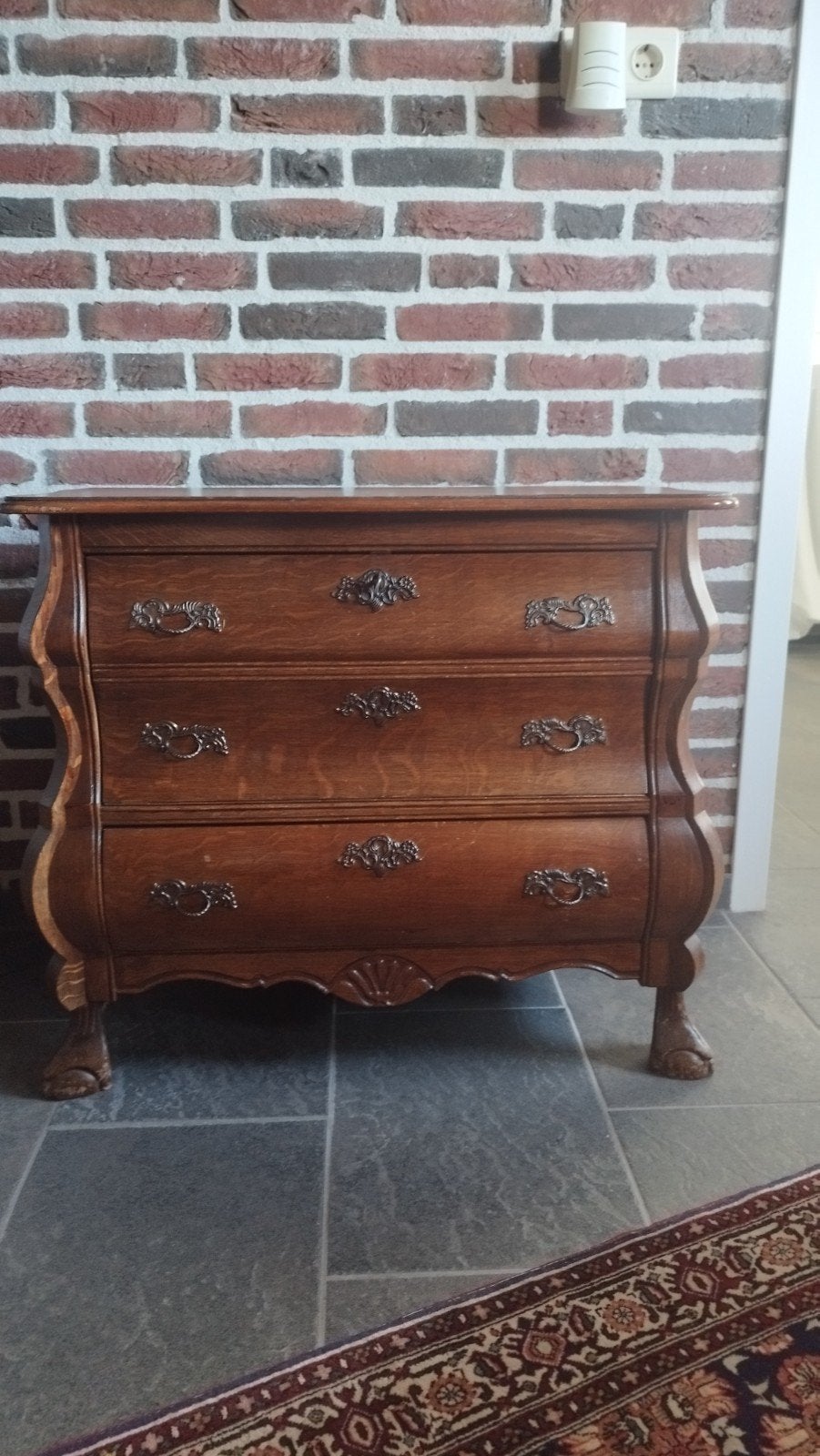 Antiek Eiken Barok Ladekastje - Vintage, Huis en Inrichting, Ophalen, Gebruikt, Barok, Vintage, Antiek, Eikenhout