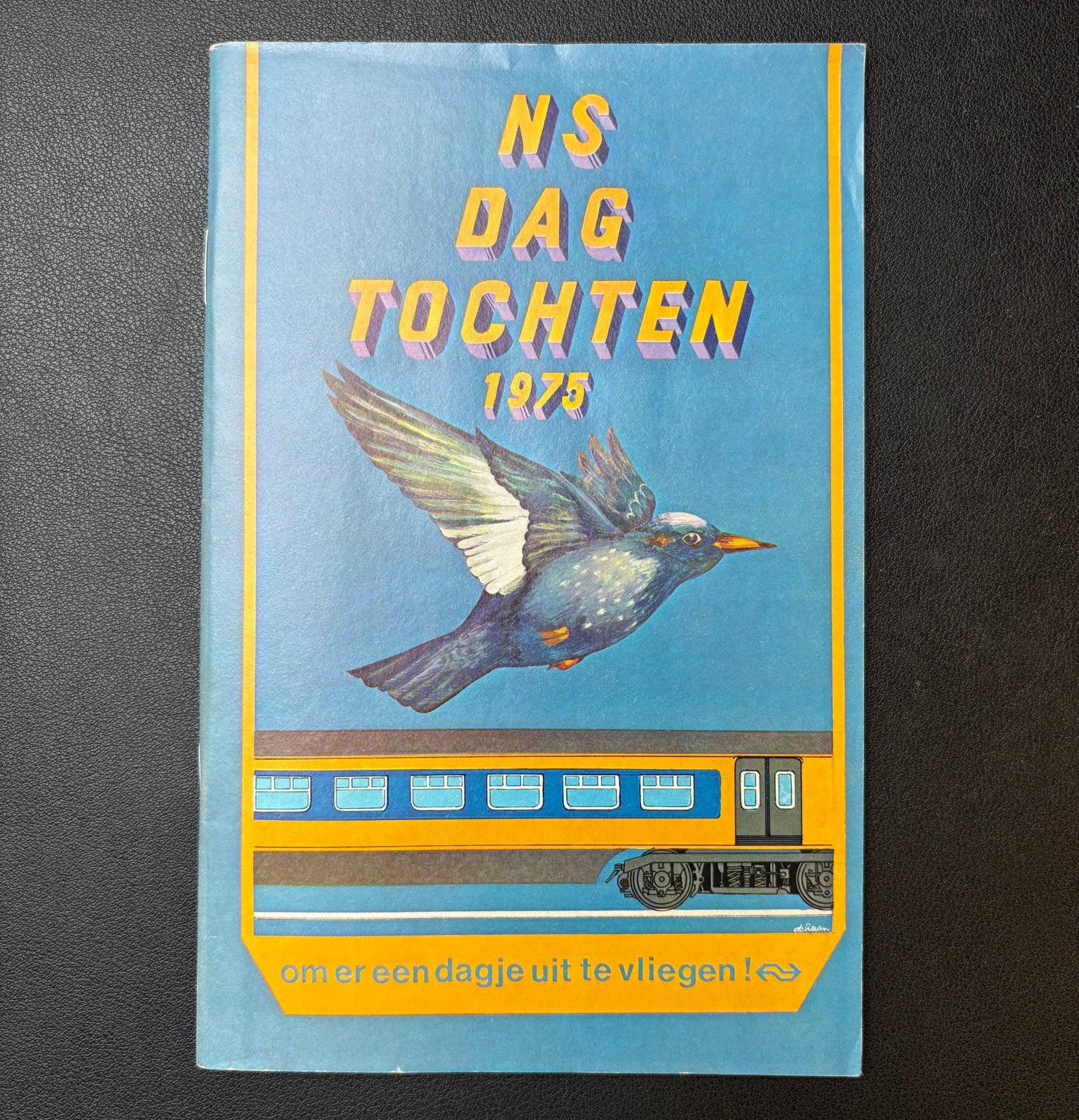 Brochure NS ‘NS dagtochten’ (1975), Ophalen of Verzenden, Zo goed als nieuw, Trein, Boek of Tijdschrift