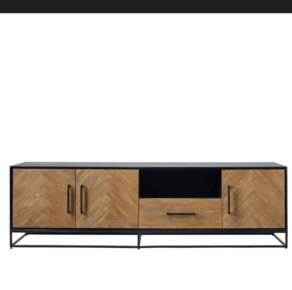 TV-meubel, eettafel en salontafel, Huis en Inrichting, Ophalen, Zo goed als nieuw, 200 cm of meer, Eikenhout