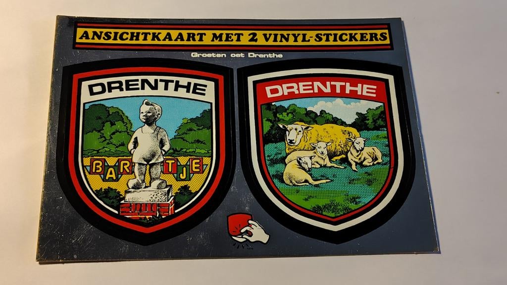 Nederland DRENTHE Sticker Ansichtkaart, Ophalen of Verzenden, 1980 tot heden, Drenthe