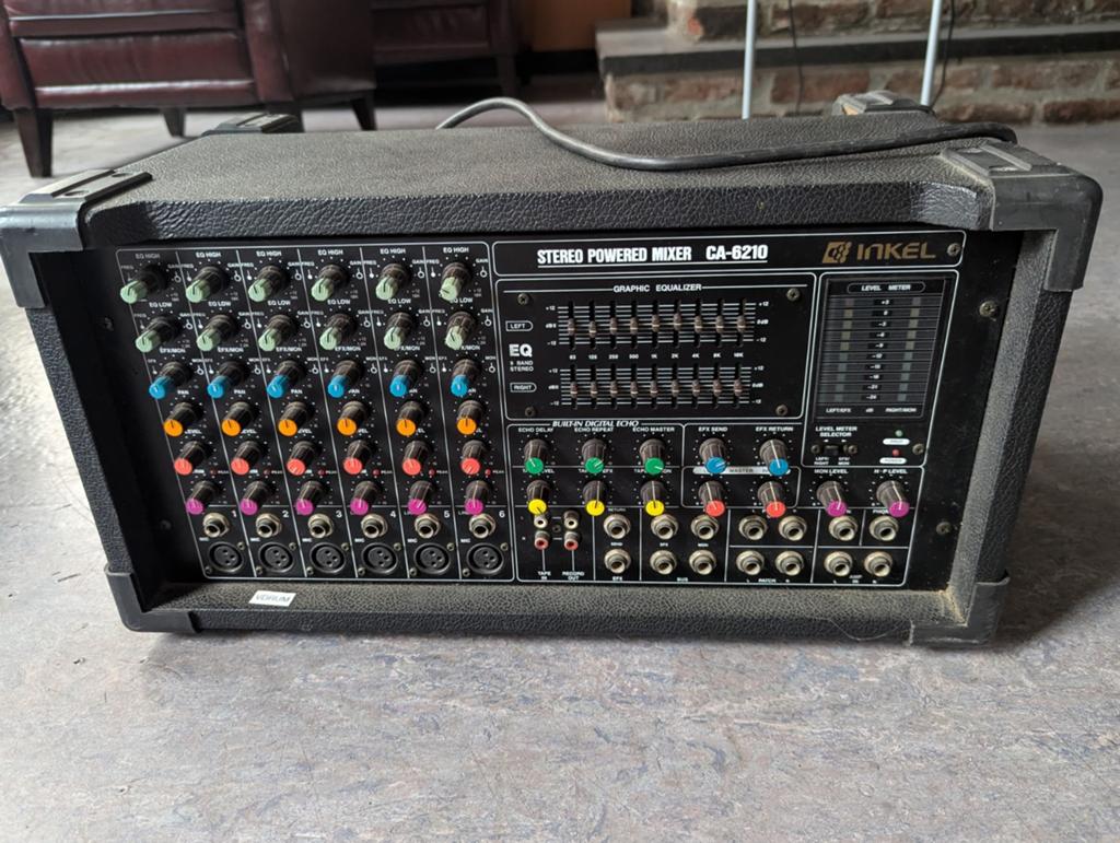Inkel CA-6210 Stereo Powered Mixer, Muziek en Instrumenten, Ophalen, Gebruikt, 5 tot 10 kanalen, Microfooningang
