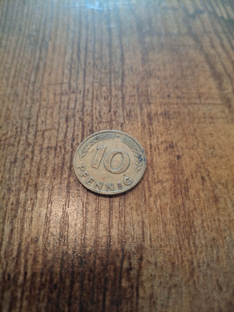 Munt 10 pfennig 1949, Ophalen, Duitsland, Losse munt
