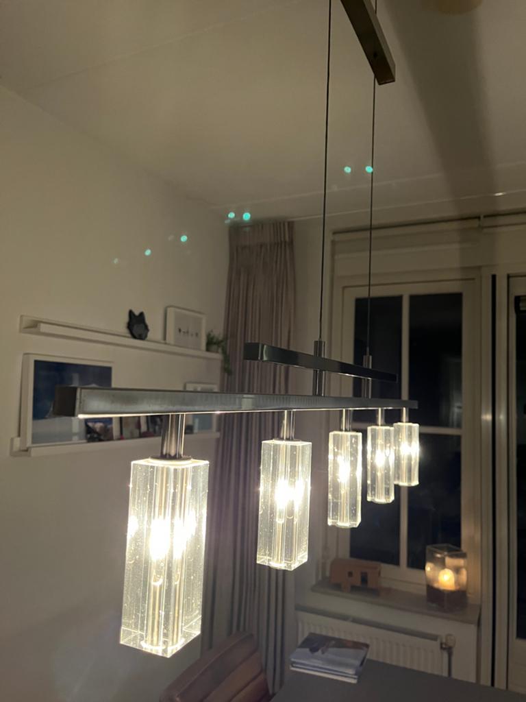 Nette metalen hanglamp voor boven tafel, verstelbaar, Ophalen, Zo goed als nieuw, 75 cm of meer