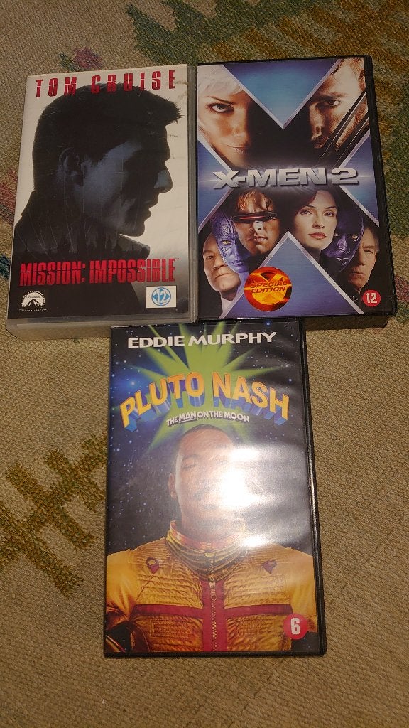 Speelfilms: Mission: Impossible, X-men 2, Pluto Nash., Nederlands ondertiteld, Engels, Ophalen of Verzenden, Zo goed als nieuw