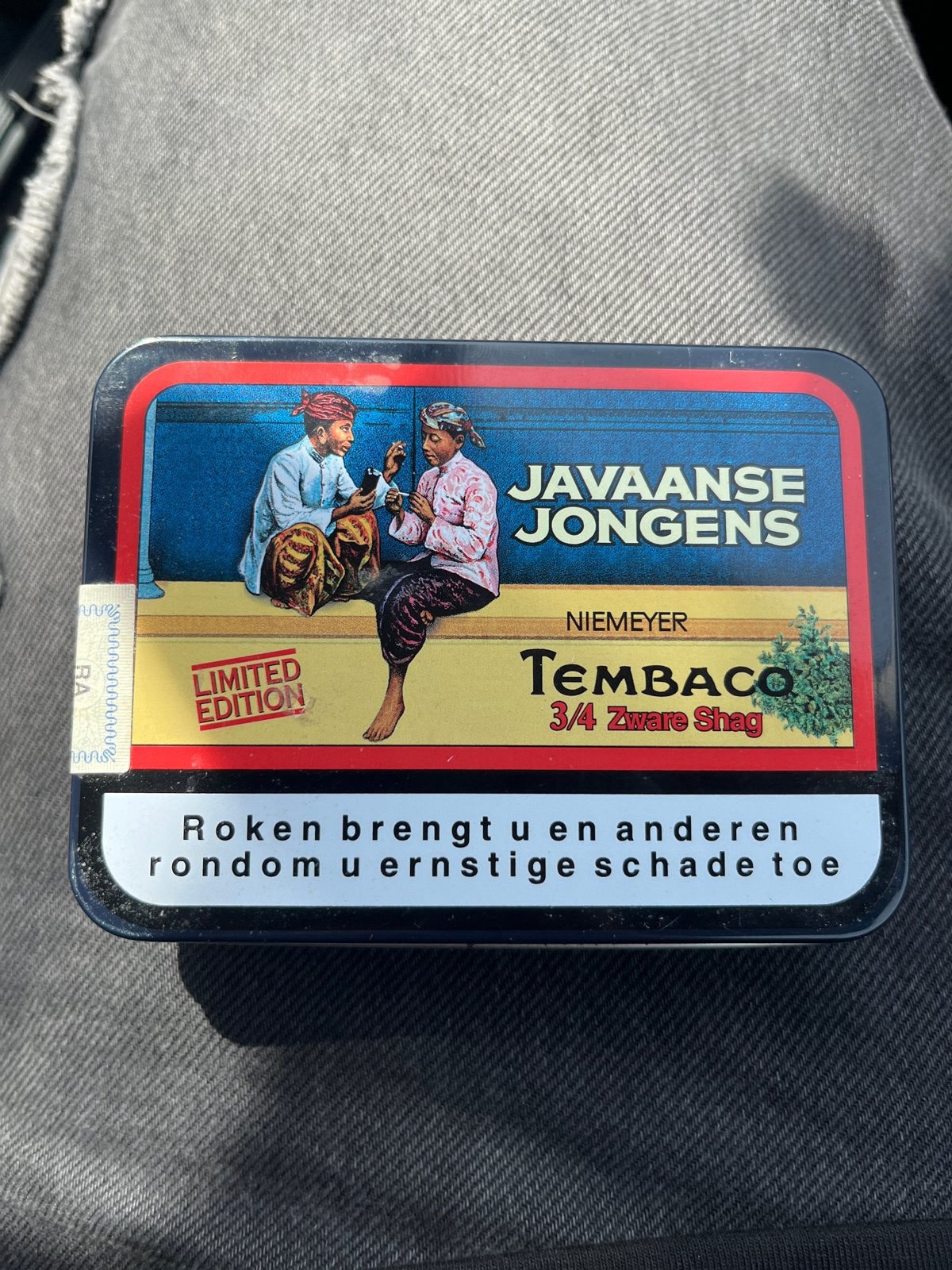 Javaanse Jongens Limited Edition Tabaksdoosje, Ophalen, Gebruikt, Tabaksdoos of Verpakking