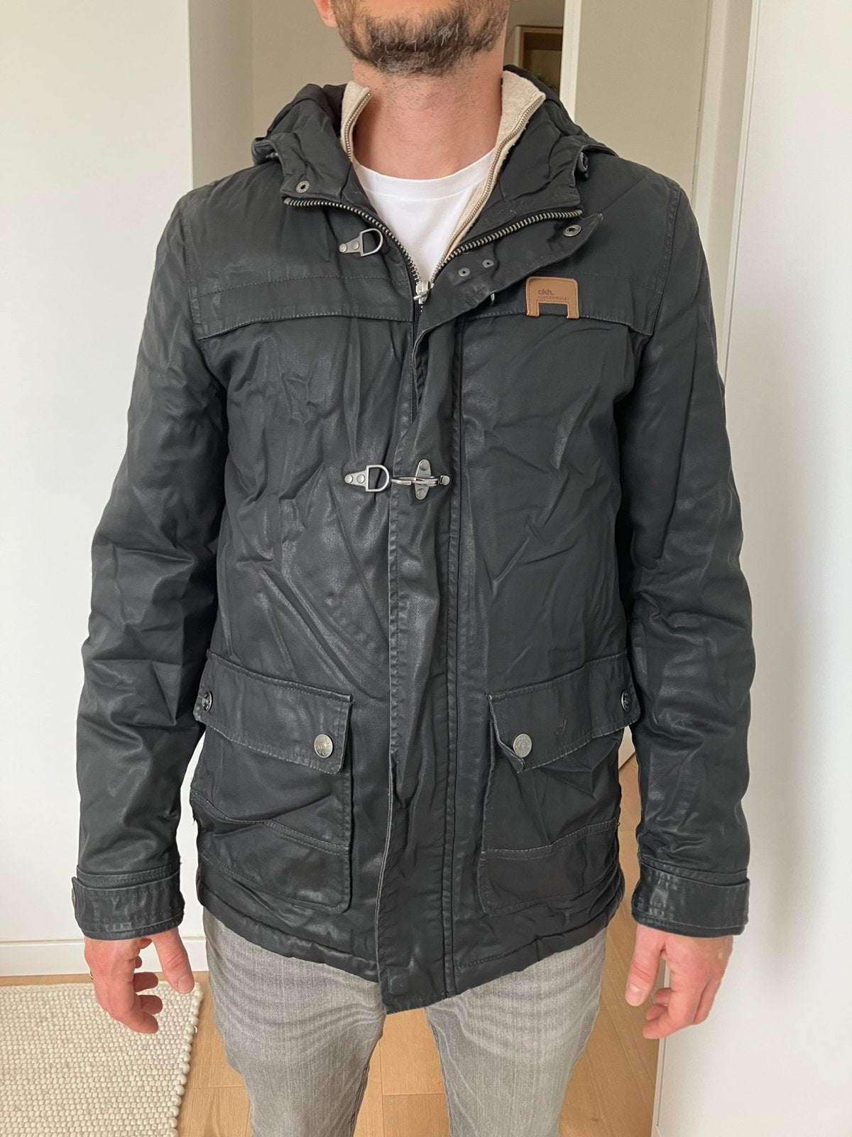 Jacket size S, Ophalen of Verzenden, Gedragen, Maat 46 (S) of kleiner, Grijs