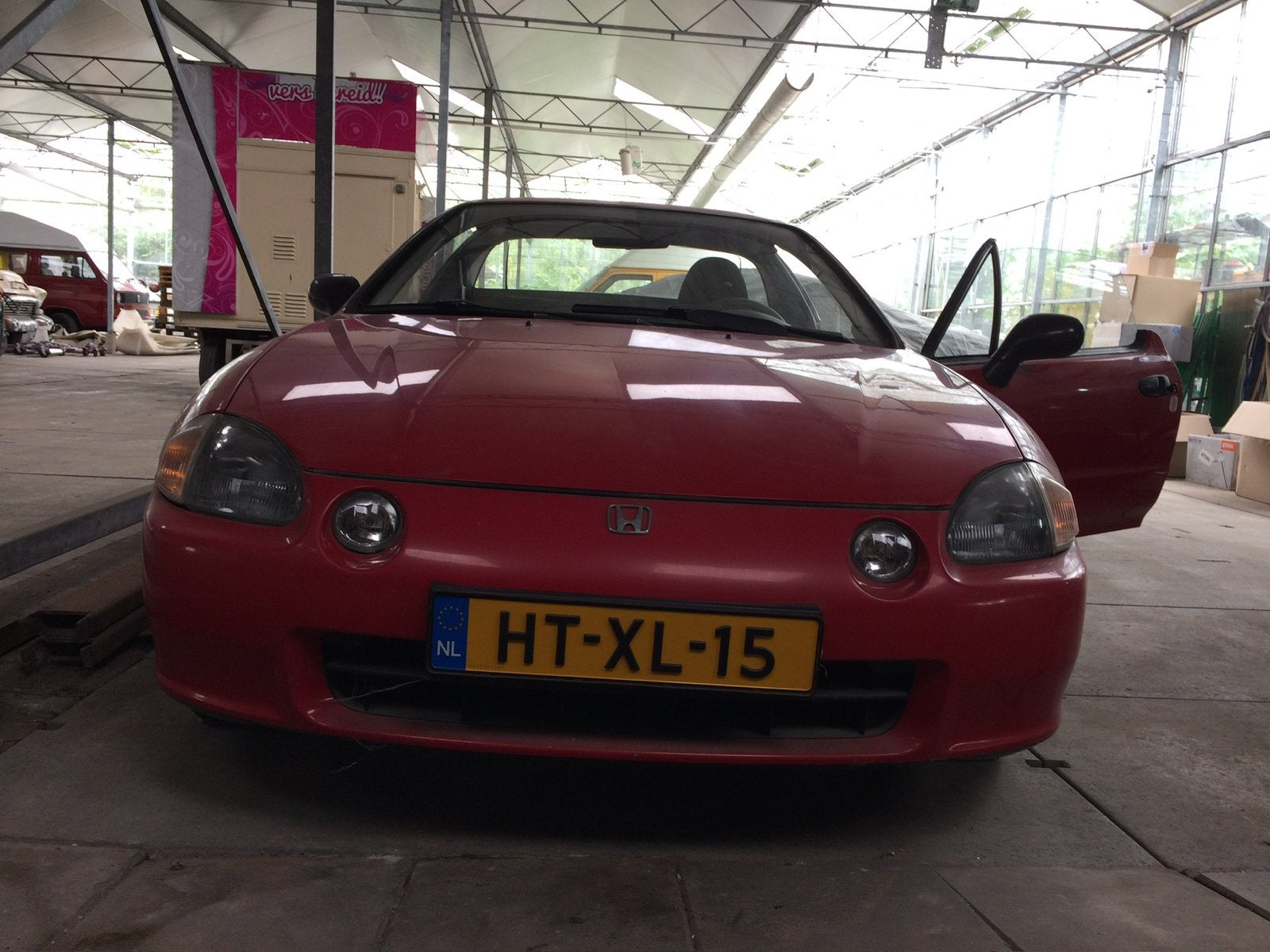 Honda CRX 1.6 Coupe Vti-e ABS E2 1994 Rood, Auto's, Honda, Particulier, CRX, ABS, Airbags, Centrale vergrendeling, Elektrische buitenspiegels