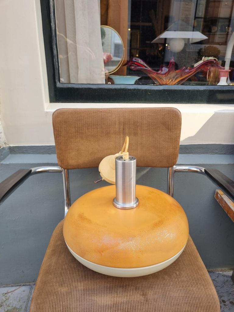 Vintage Space Age Hanglamp - Kunststof - Verweerd, Ophalen of Verzenden, Kunststof, Minder dan 50 cm