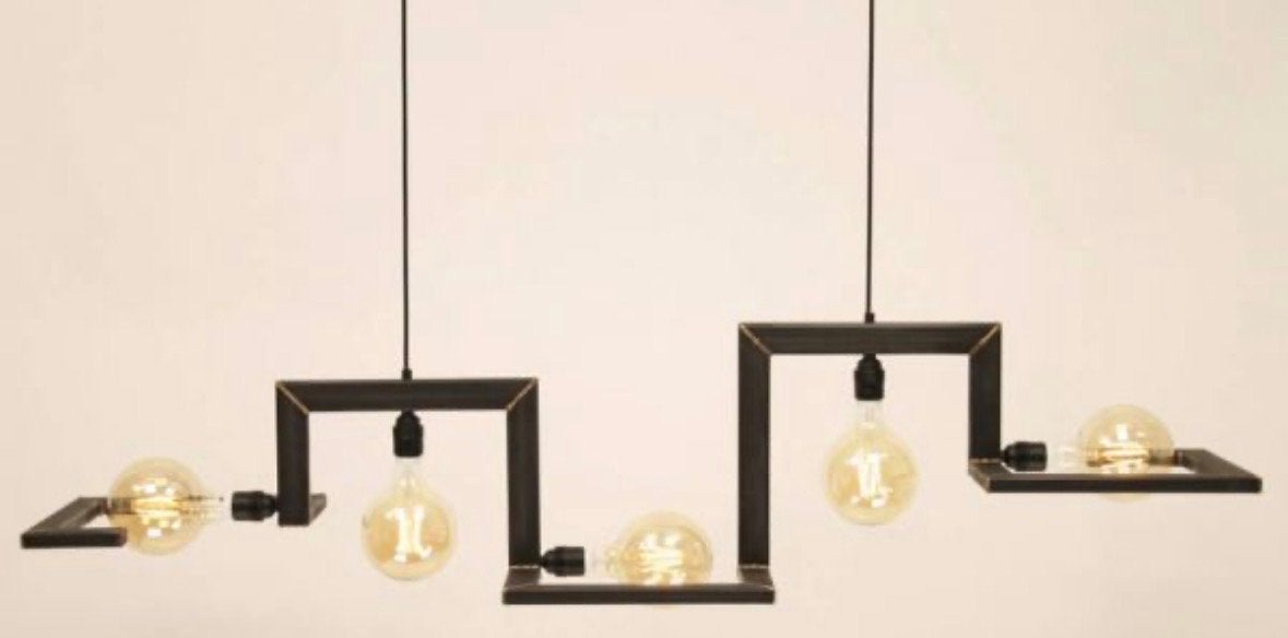 Moderne Industriële Hanglamp - Zwart Metaal, Huis en Inrichting, Ophalen, Nieuw, Metaal, E27 (groot)