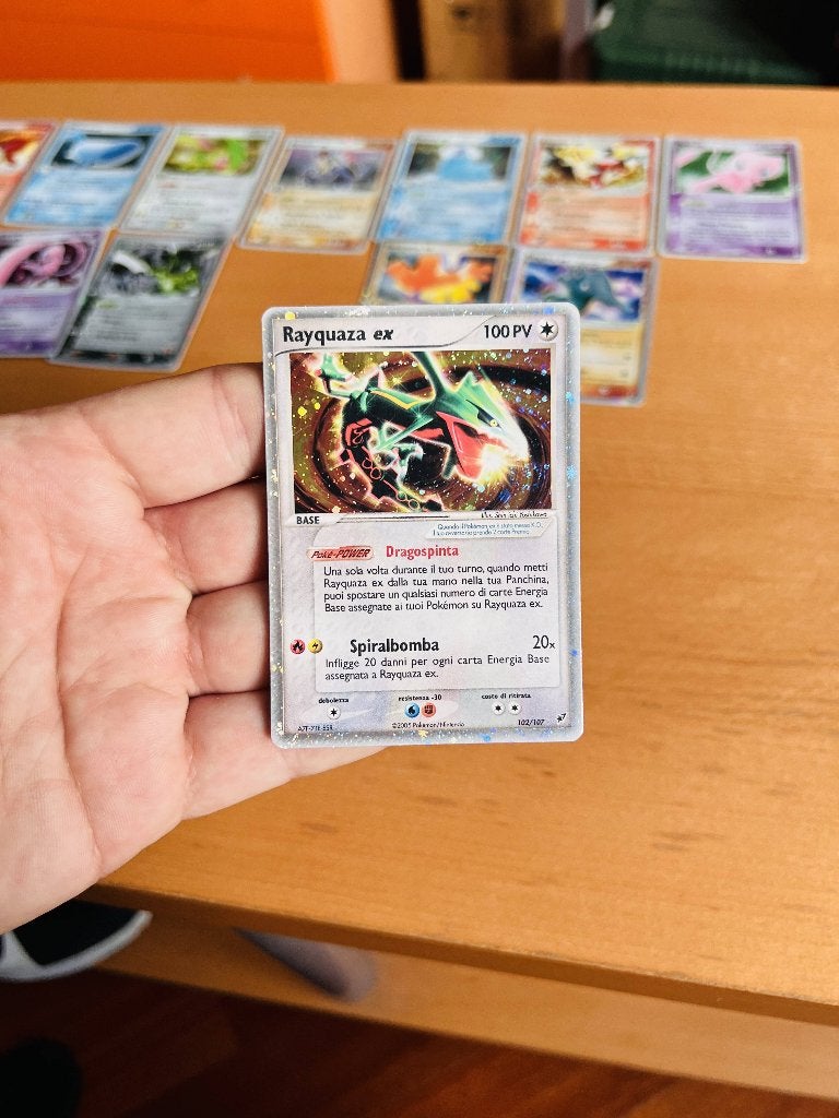 Rayquaza Ex 102/107 Ex Deoxys Pokemon, Verzenden, Zo goed als nieuw, Losse kaart, Foil