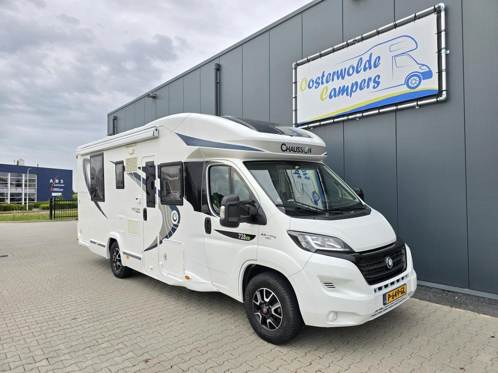 Chausson Limited 728 EB Queensbed AUTOMAAT Hefbed 2x Airco, Automaat, Koelkast, 7 tot 8 meter, Diesel