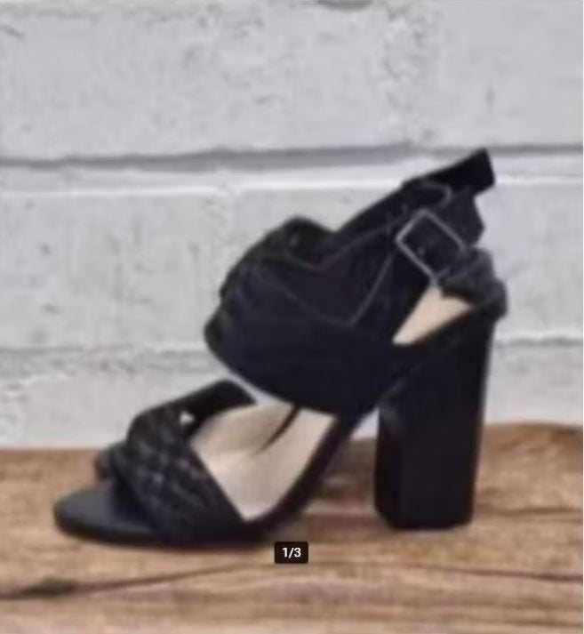 SIREN - Prachtige leren sandalen met hak maat 35 - Nieuw, SIREN, Pumps, Verzenden, Zwart
