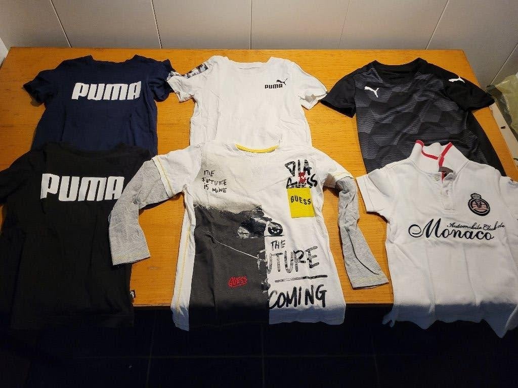 Kledingpakket Jongen 6x - Puma, Guess, mc Gregor - maat 128, Ophalen of Verzenden, Zo goed als nieuw, Maat 128