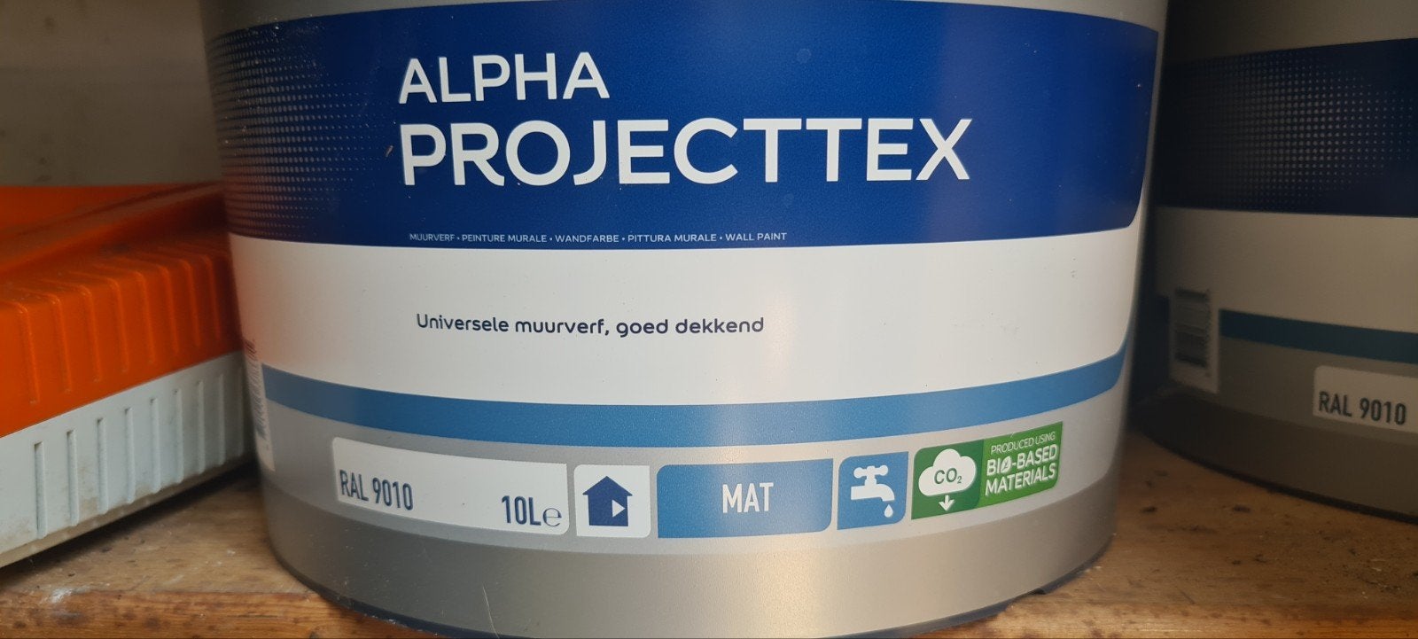 2 x 10 liter Sikkens Alpha Projecttex Muurverf RAL 9010 Mat, Ophalen, Nieuw, Overige typen