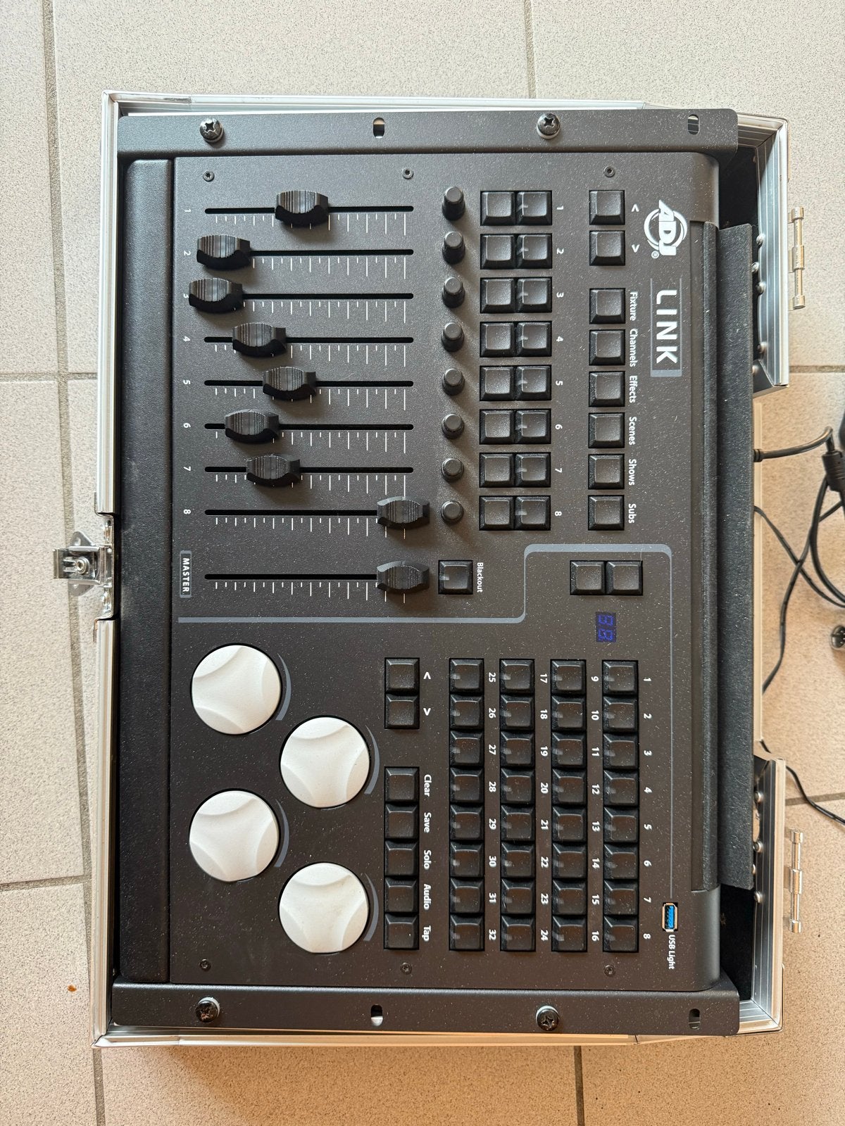 ADJ LINK DMX Controller in Flightcase, Ophalen, Zo goed als nieuw, Licht