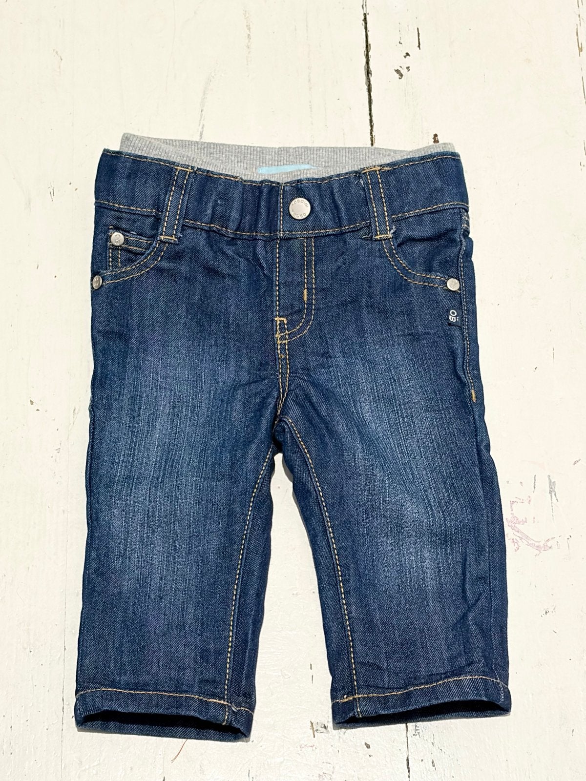 Obaïbi spijkerbroekje jeans maat 62 zgan, Kinderen en Baby's, Ophalen of Verzenden, Zo goed als nieuw, Jongetje, Broekje