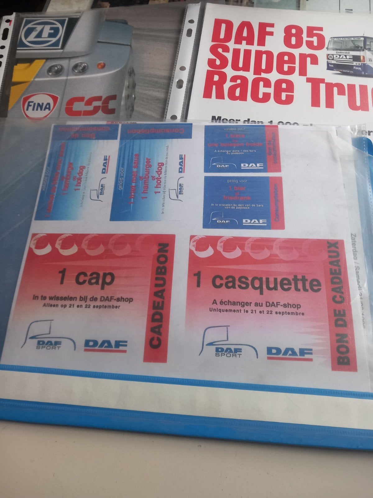 Daf race truck folders, Ophalen of Verzenden, Zo goed als nieuw, Vrachtwagen