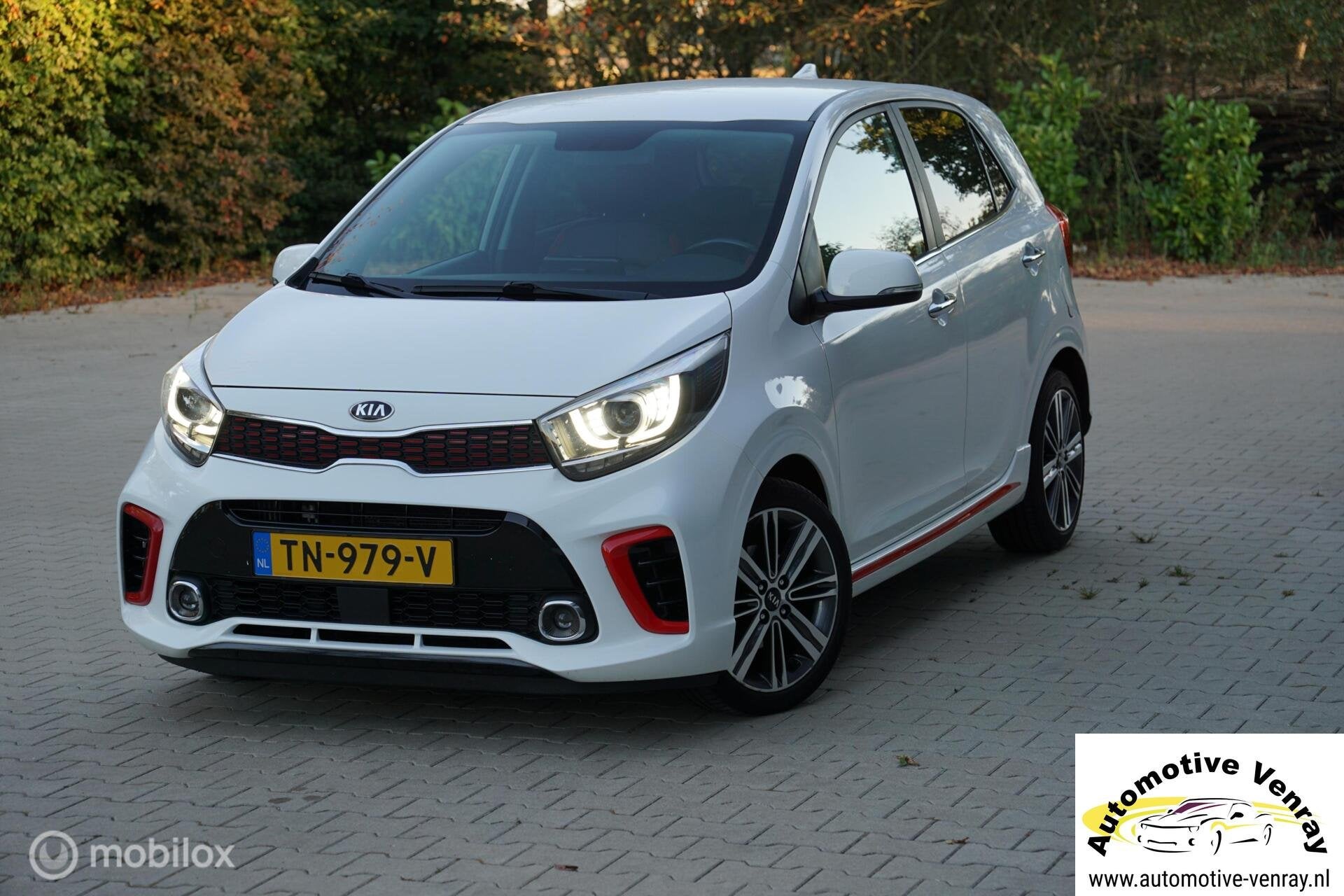 Kia Picanto 1.0 T-GDI GT-Line 100PK | 5-Zits | BTW | carplay, Voorwielaandrijving, Gebruikt, 920 kg, Wit