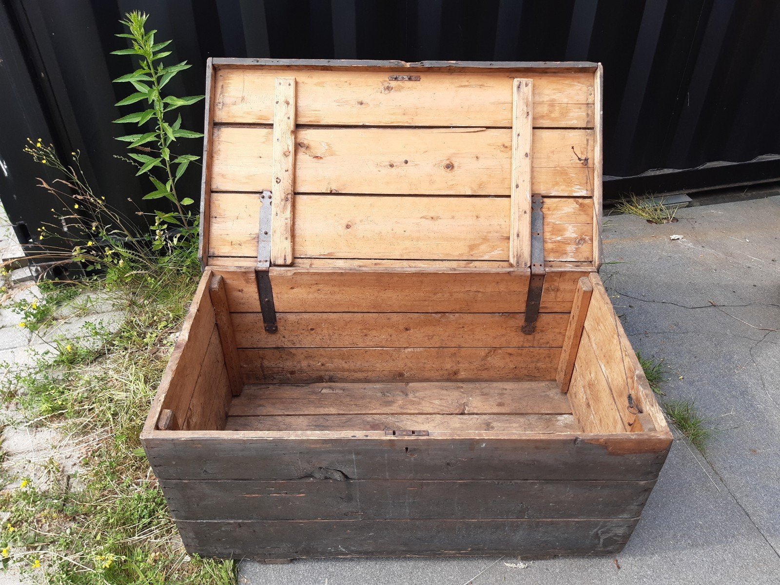 Oude houten kist - Vintage opbergkist, Ophalen