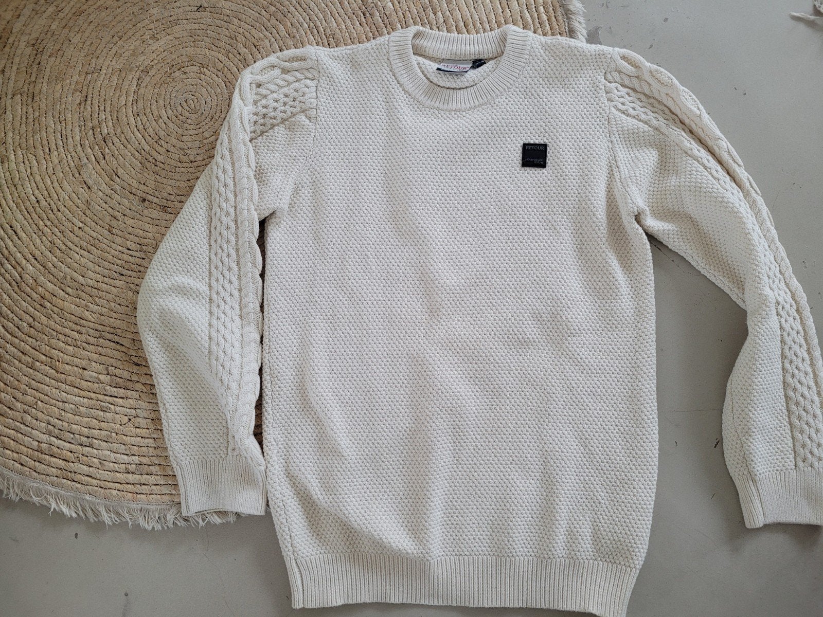 Retour Denim de Luxe trui kabeltrui offwhite 164 zgan, Retour Denim de Luxe, Trui of Vest, Ophalen of Verzenden, Zo goed als nieuw