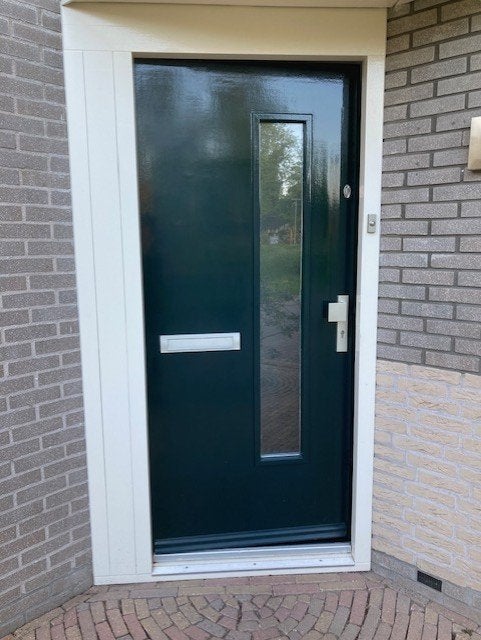 Complete voordeur met sloten, scharnieren en brievenbus, Doe-het-zelf en Verbouw, Deuren en Horren, Ophalen, Gebruikt, 80 tot 100 cm