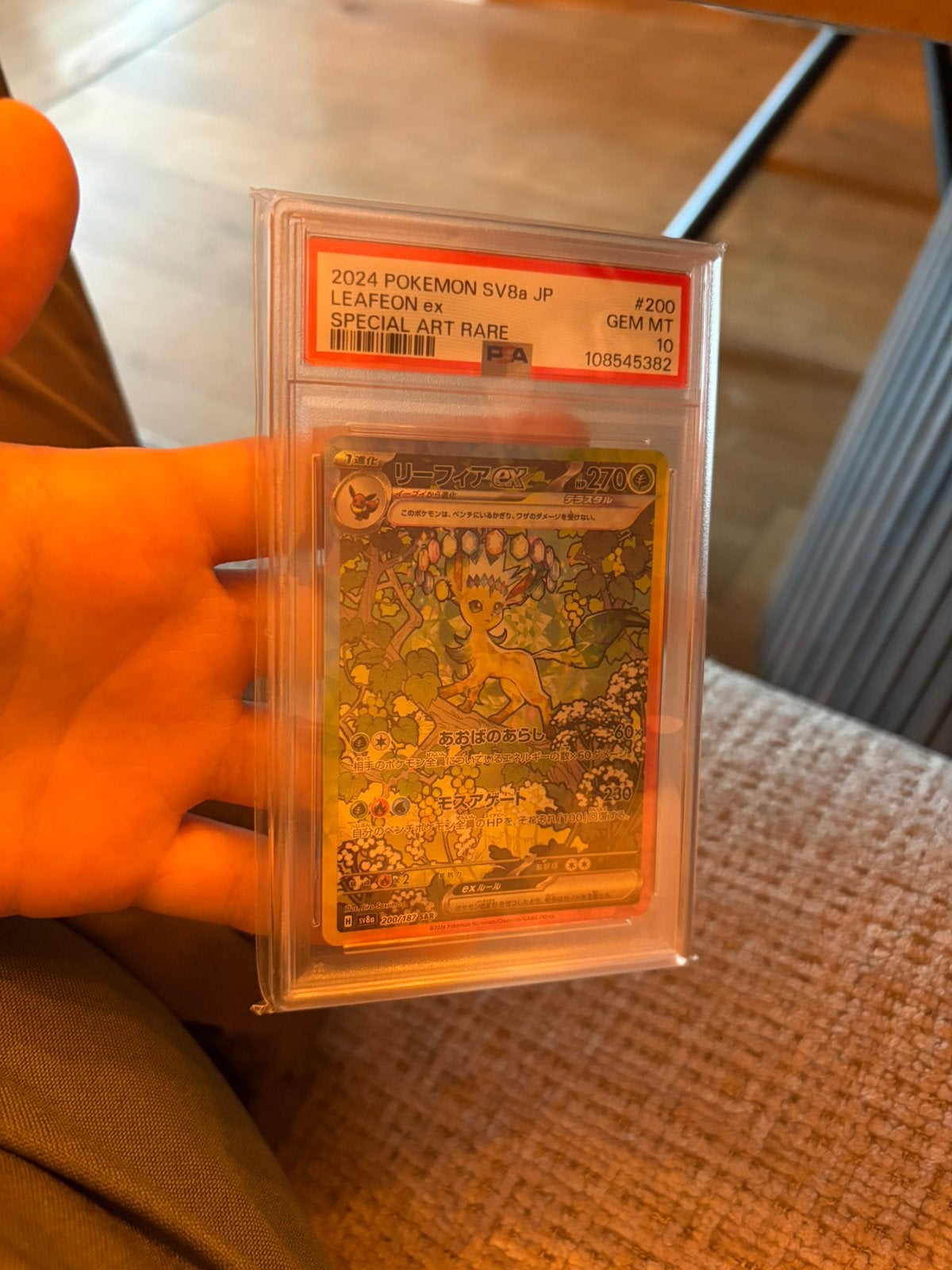 Leafeon Terastal Festival PSA 10, Hobby en Vrije tijd, Verzamelkaartspellen | Pokémon, Ophalen of Verzenden, Zo goed als nieuw