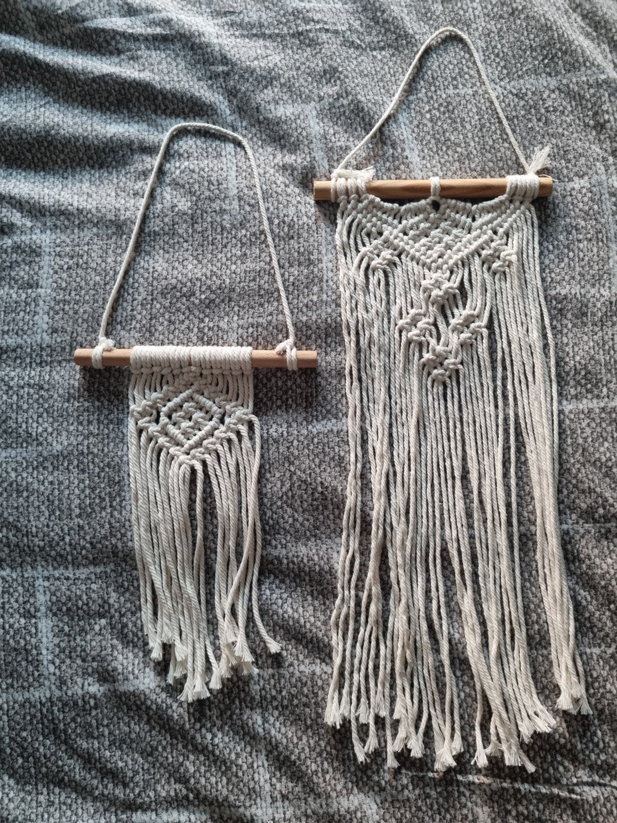 Macrame wanddecoratie 2x, Ophalen of Verzenden, Zo goed als nieuw