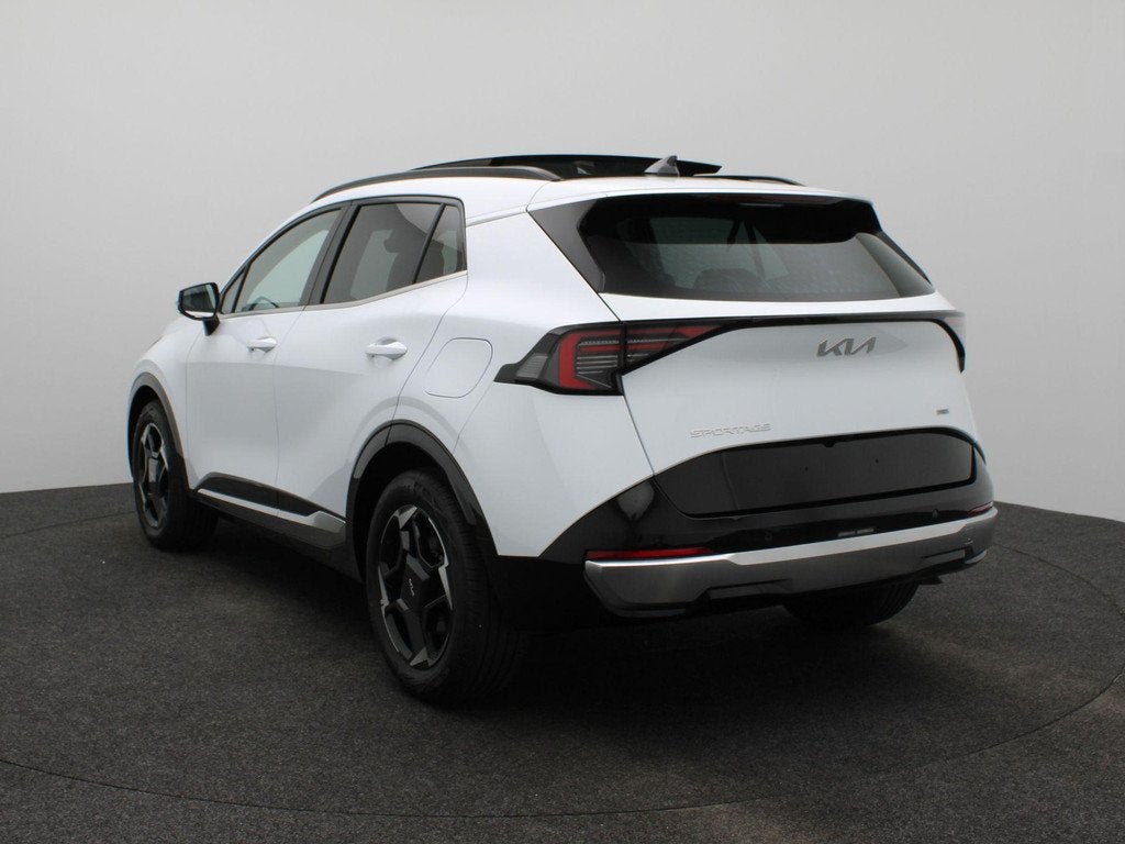 Kia Sportage 1.6 T-GDi Hybrid DynamicPlusLine | Navigatie |, Auto's, Kia, Euro 6, 4 cilinders, Leder en Stof, Wit