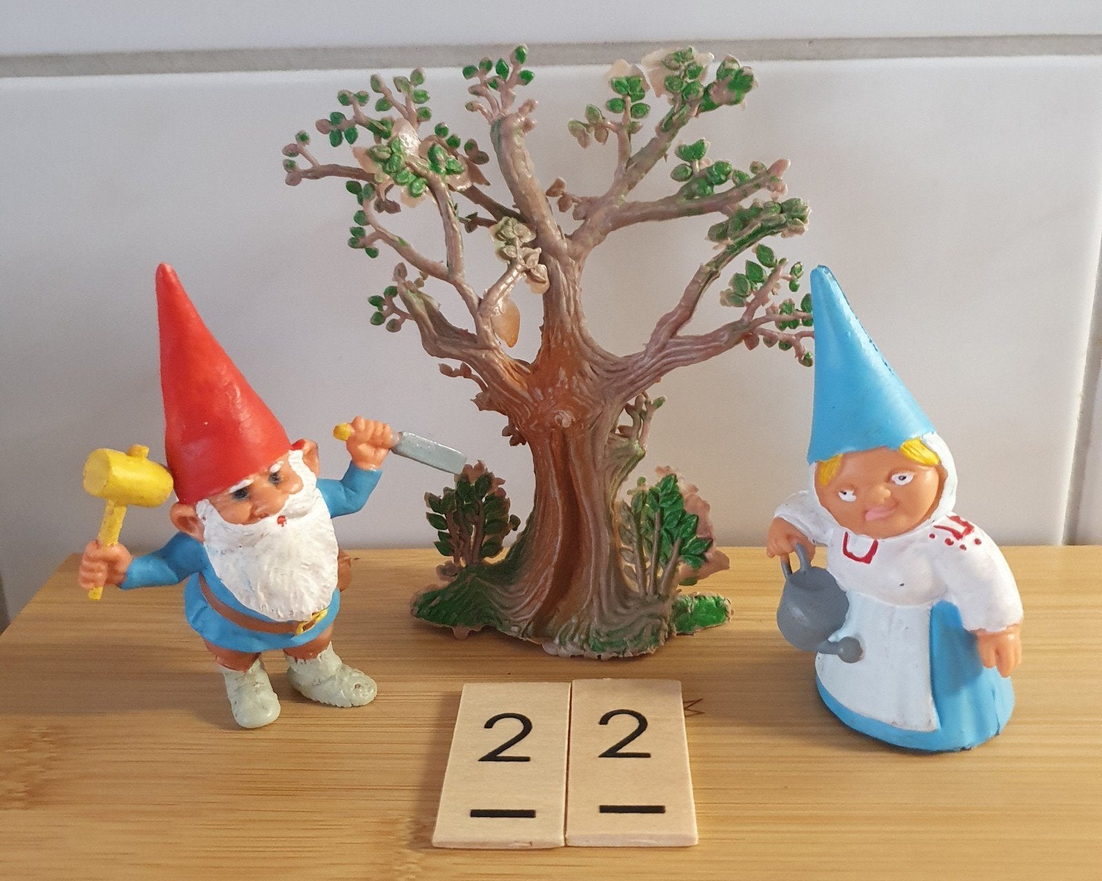 David en Lisa, kabouters Rien Poortvliet, 80er jaren, herf, Verzamelen, Ophalen of Verzenden, Zo goed als nieuw