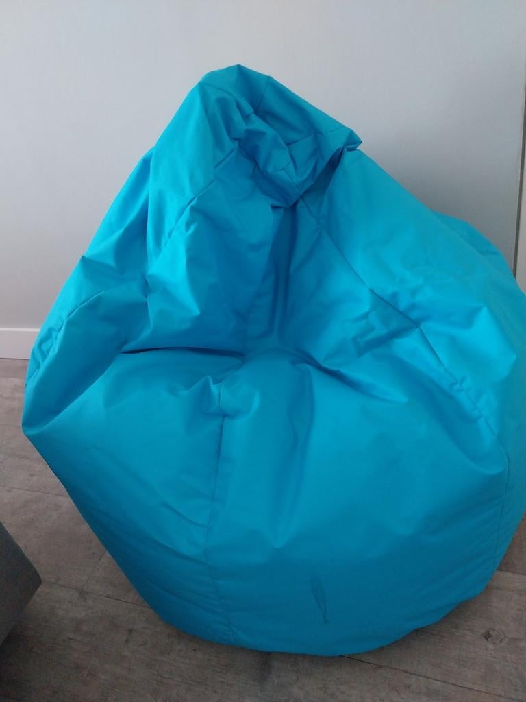 Gave leuke grote stoere zitzak in aqua! Net en schoon, Ophalen of Verzenden, Zo goed als nieuw, Blauw