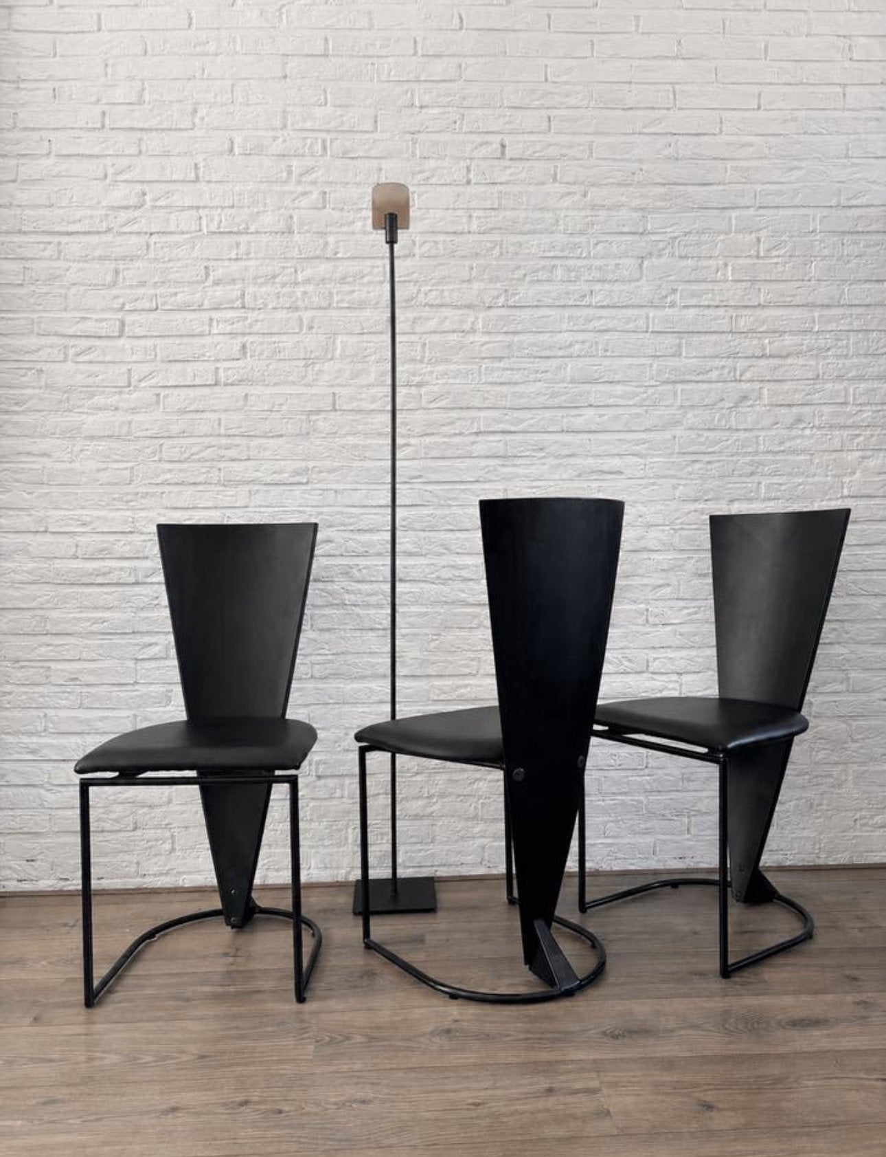 Harvink 'Zino' 3 stoelen jaren 80, Huis en Inrichting, Stoelen, Ophalen, Zo goed als nieuw, Metaal