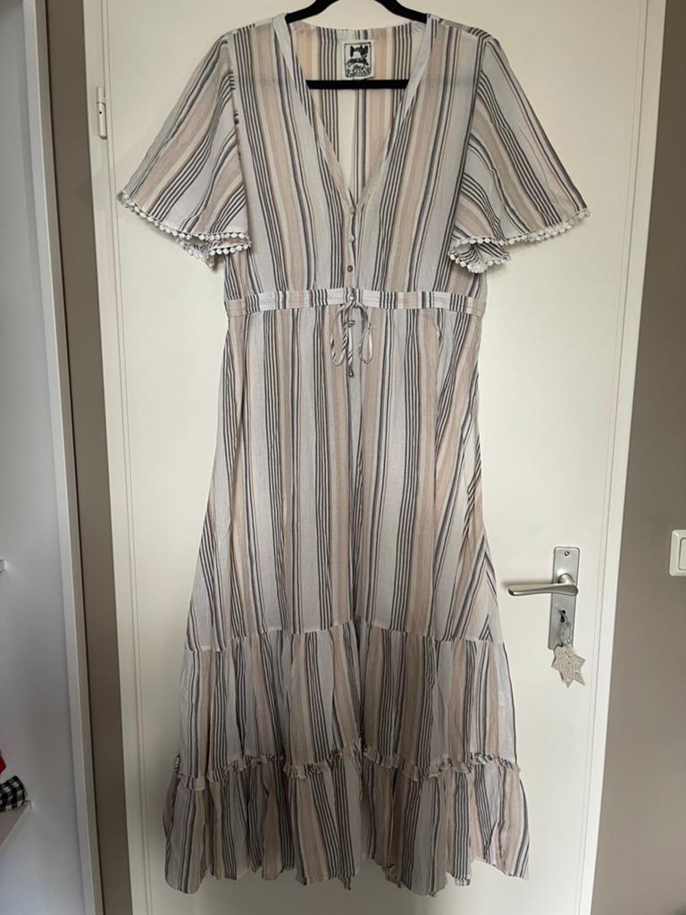Jaase zwierige  ibiza maxi jurk maat L, Beige, Maat 42/44 (L), Ophalen of Verzenden, Zo goed als nieuw