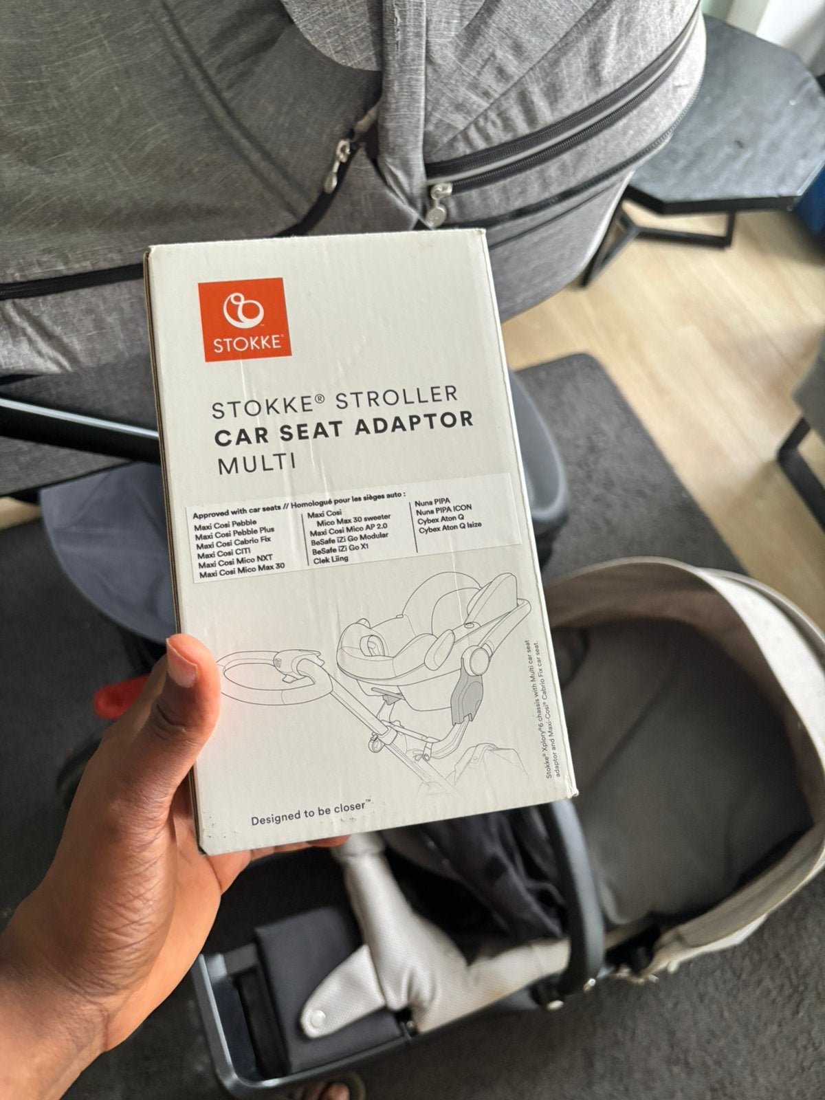 Strokke car seat adapter, Buik of Rug, Zo goed als nieuw, Draagzak, Ophalen