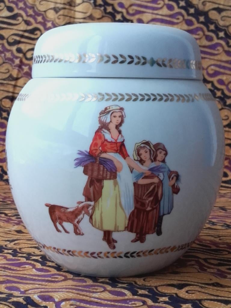 Mooie oude vintage Yardley dekselpot uit Engeland 14 cm., Ophalen of Verzenden