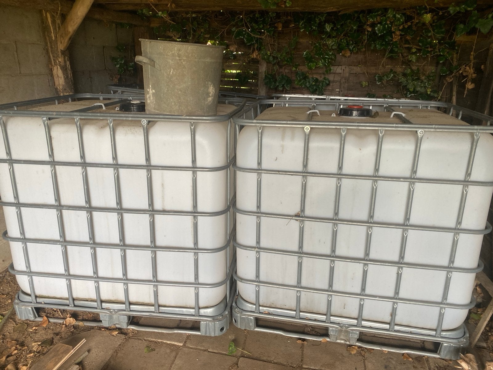 NOG 1 IBC tank 1000 liter - Ideaal voor regenwateropvang, 150 liter of meer, Ophalen, Gebruikt, Overige materialen