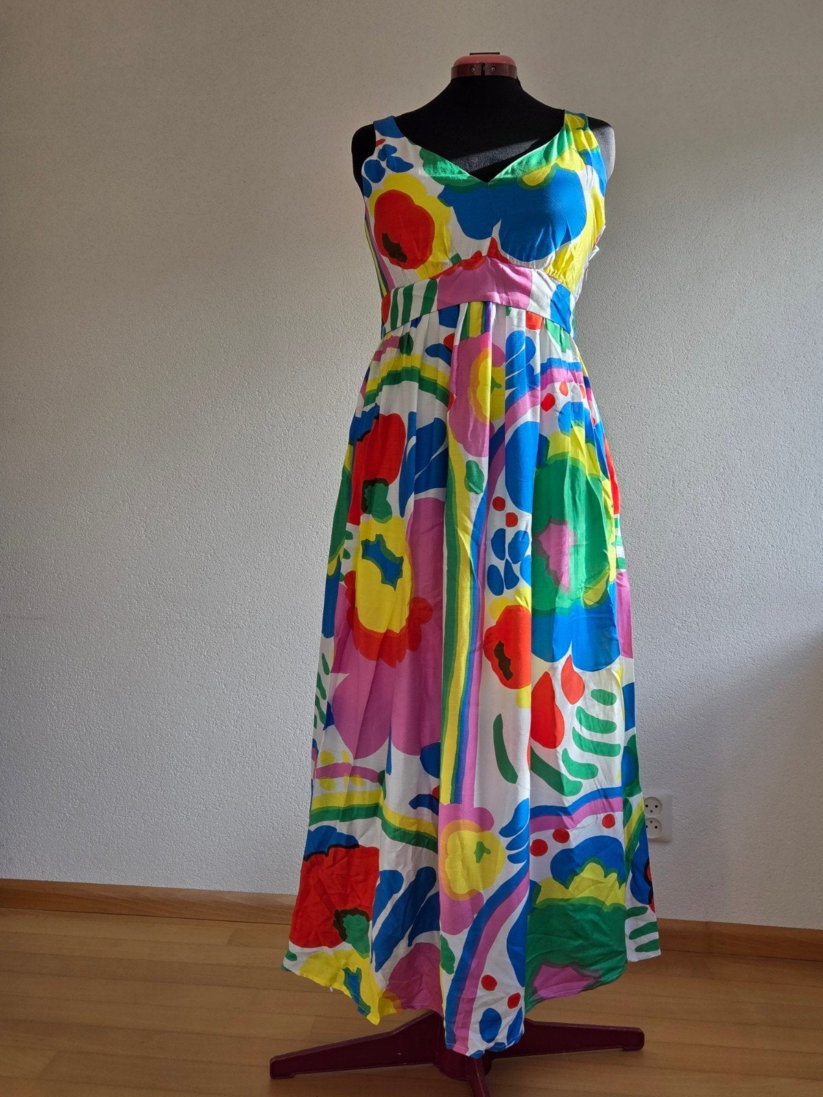 Marimekko kleurrijke maxi Jurk, Maat 38/40 (M), Marimekko, Meerkleurig, Nieuw