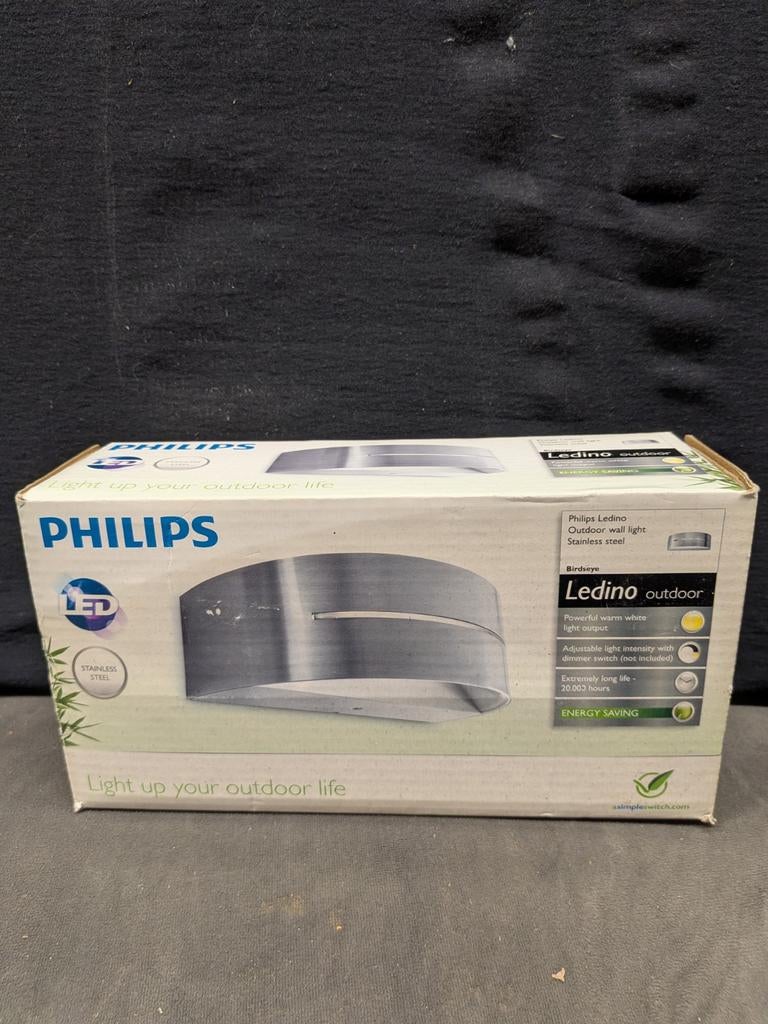 Philips Ledino Buiten Wandlamp LED RVS - Nieuw in doos, High Tech Campus 5, 5656 AE Eindhoven, Nederland, Minder dan 50 watt, Wandlamp