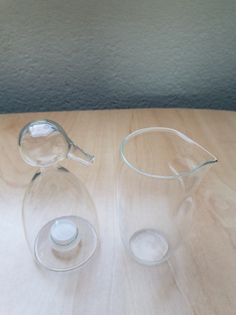 Set melk en suikerkannetje potjes van glas, Glas of Glazen, Nieuw, Ophalen of Verzenden, Glas