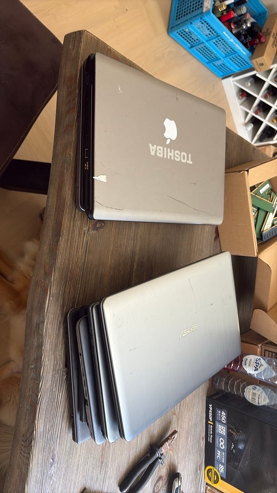 11 Laptops: Dell Latitude, Asus, hp - zonder hdd/ram, Ophalen, Gebruikt, 2 tot 3 Ghz