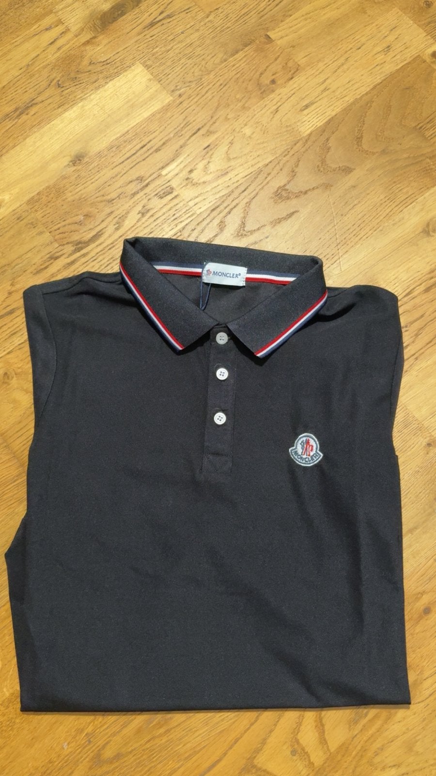 Moncler polo zwart maat S, Verzenden, Nieuw, Maat 46 (S) of kleiner, Zwart