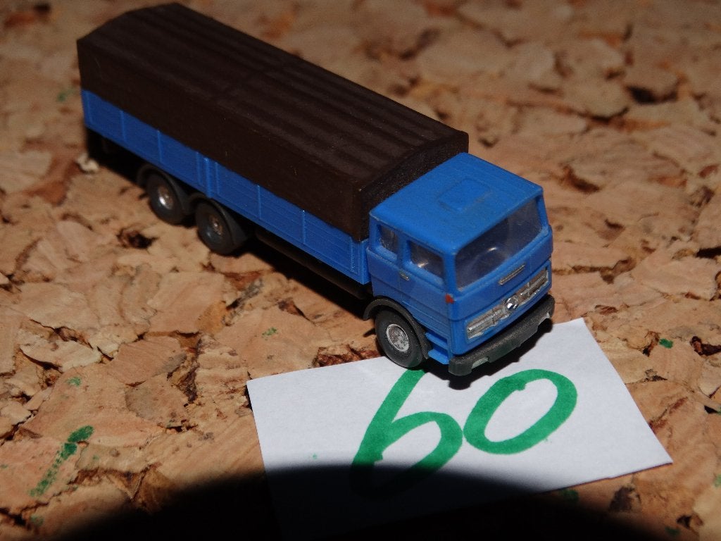 N-Spoor: set 60: Wiking, lkw, lang, bakwagen, Mercedes., Overige merken, Gelijkstroom of Wisselstroom, Overige typen, Ophalen of Verzenden